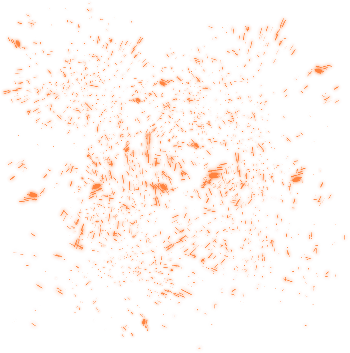 Orange Neon Sparks Overlay